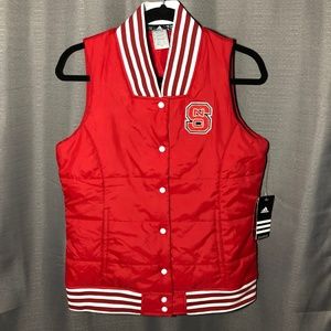 Ladies Adidas Puffy Vest Size S NC State Wolfpack